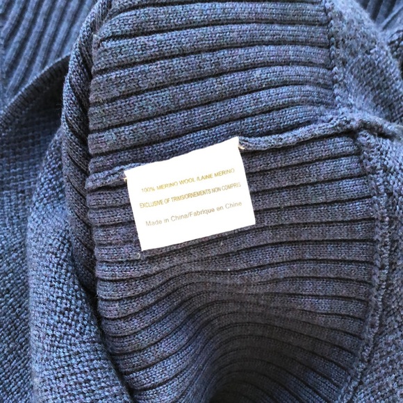 Tory Burch heather blue ribbed sweater - Picture 6 of 6